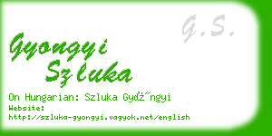 gyongyi szluka business card